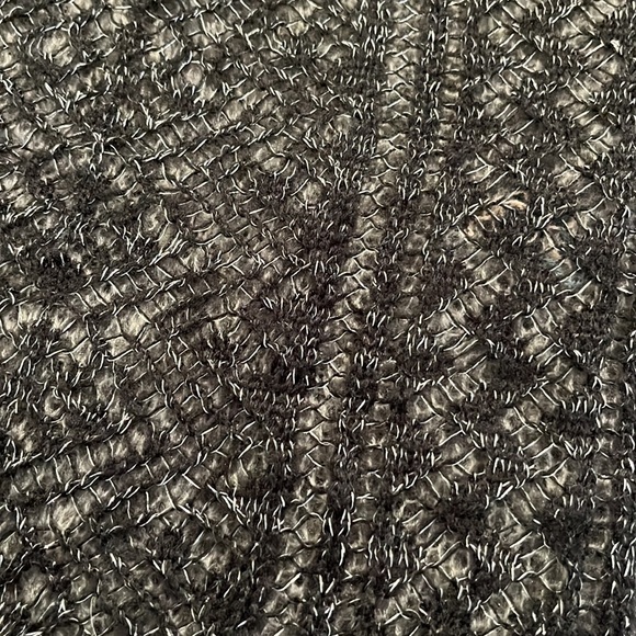 Women’s Mixit One Size Black And Gray Metallic Eternity Ruffle Scarf - Picture 6 of 9